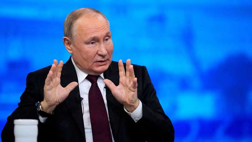 FILE PHOTO: Russian President Putin holds his annual press conference in Moscow