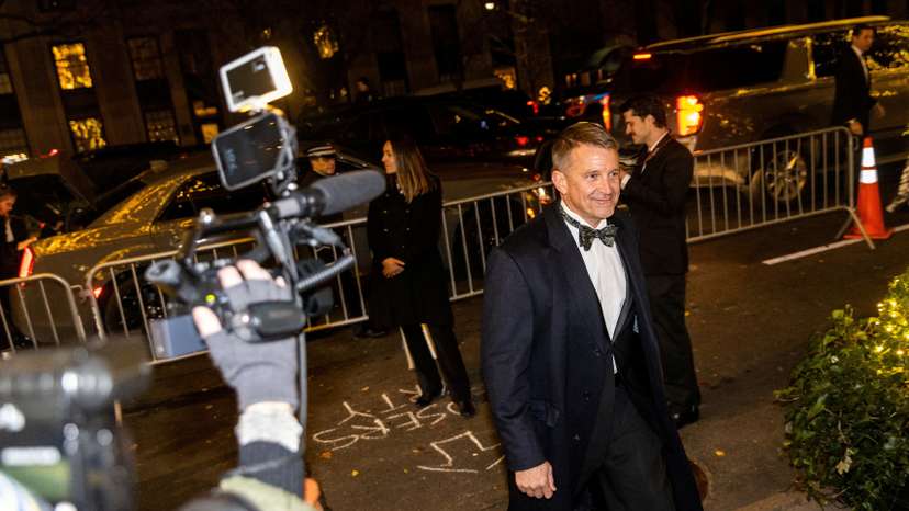 FILE PHOTO: Erik Prince arrives for the New York Young Republican Club Gala in New York City