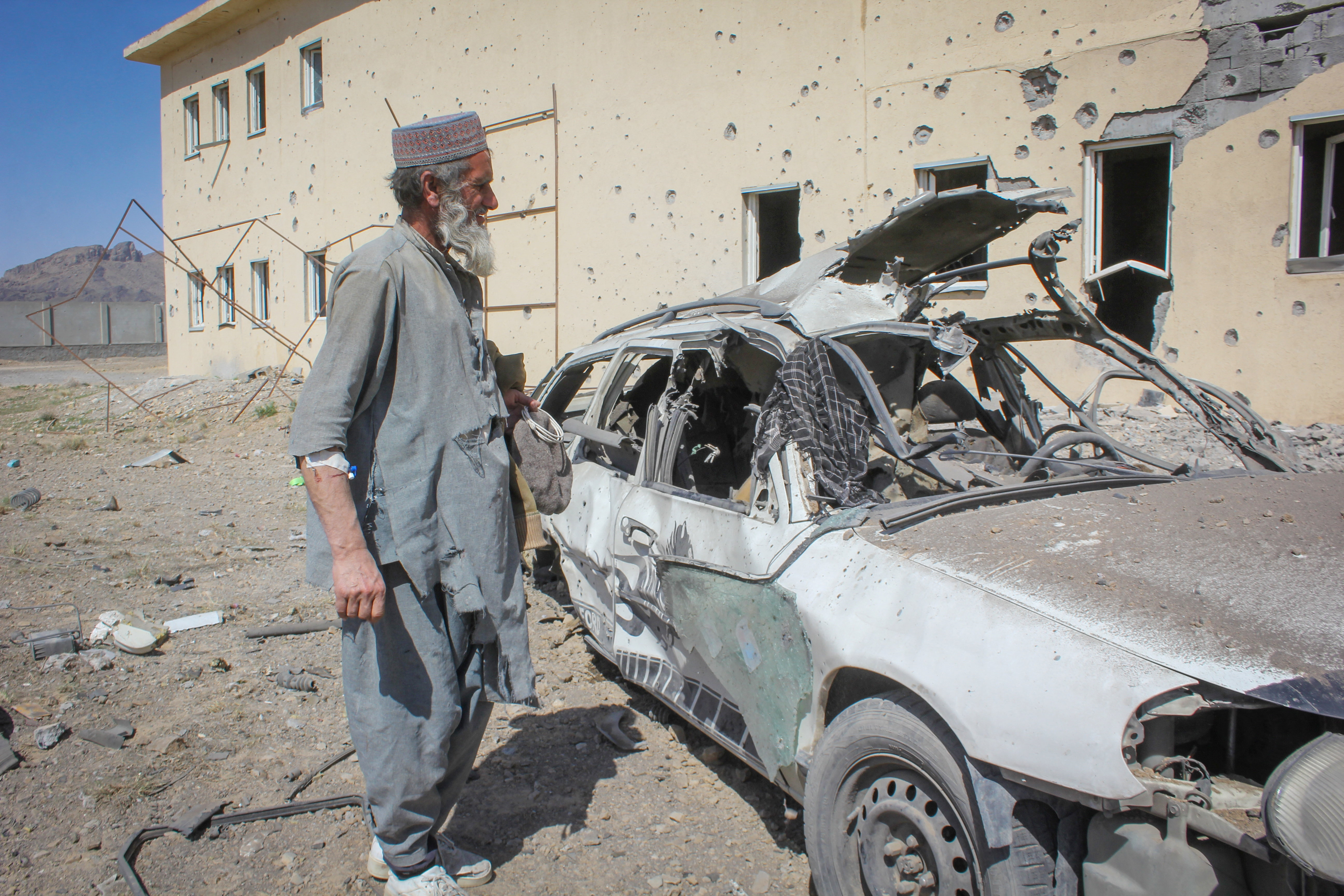 Aftermath of airstrikes amid Afghanistan-Pakistan conflict, in Kandahar