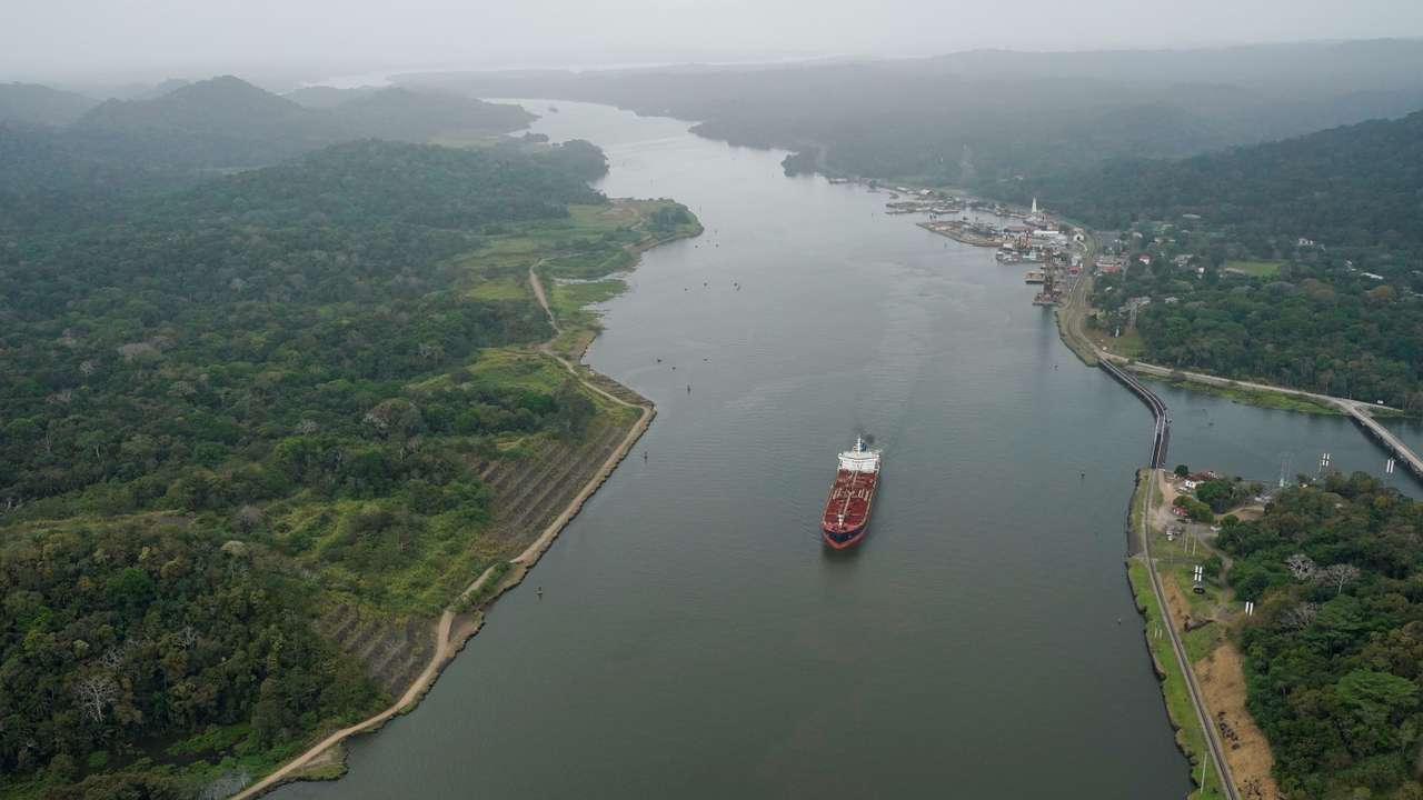 The Panama Canal as U.S. President Donald Trump plans to regain control of the Canal