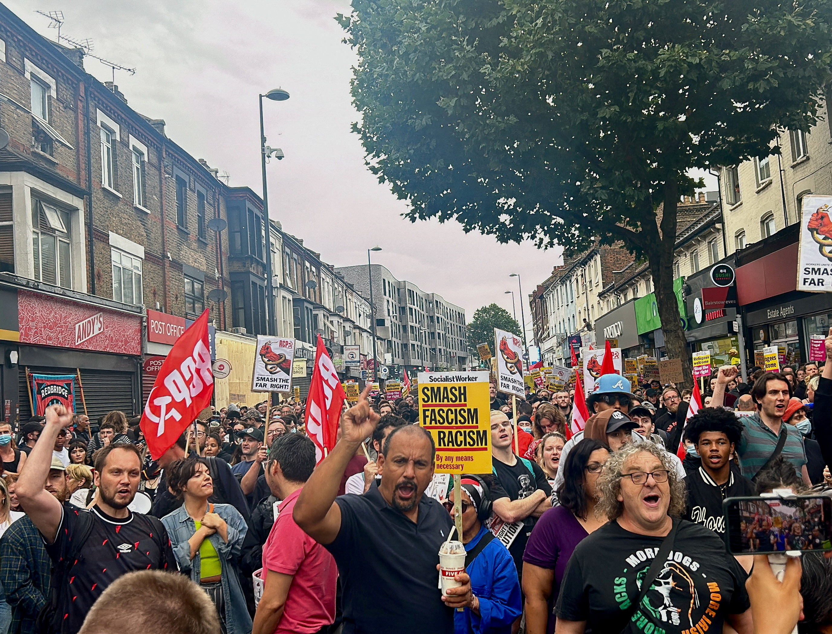 FILE PHOTO: Ricky Jones attends an anti-racism protest in Walthamstow, London