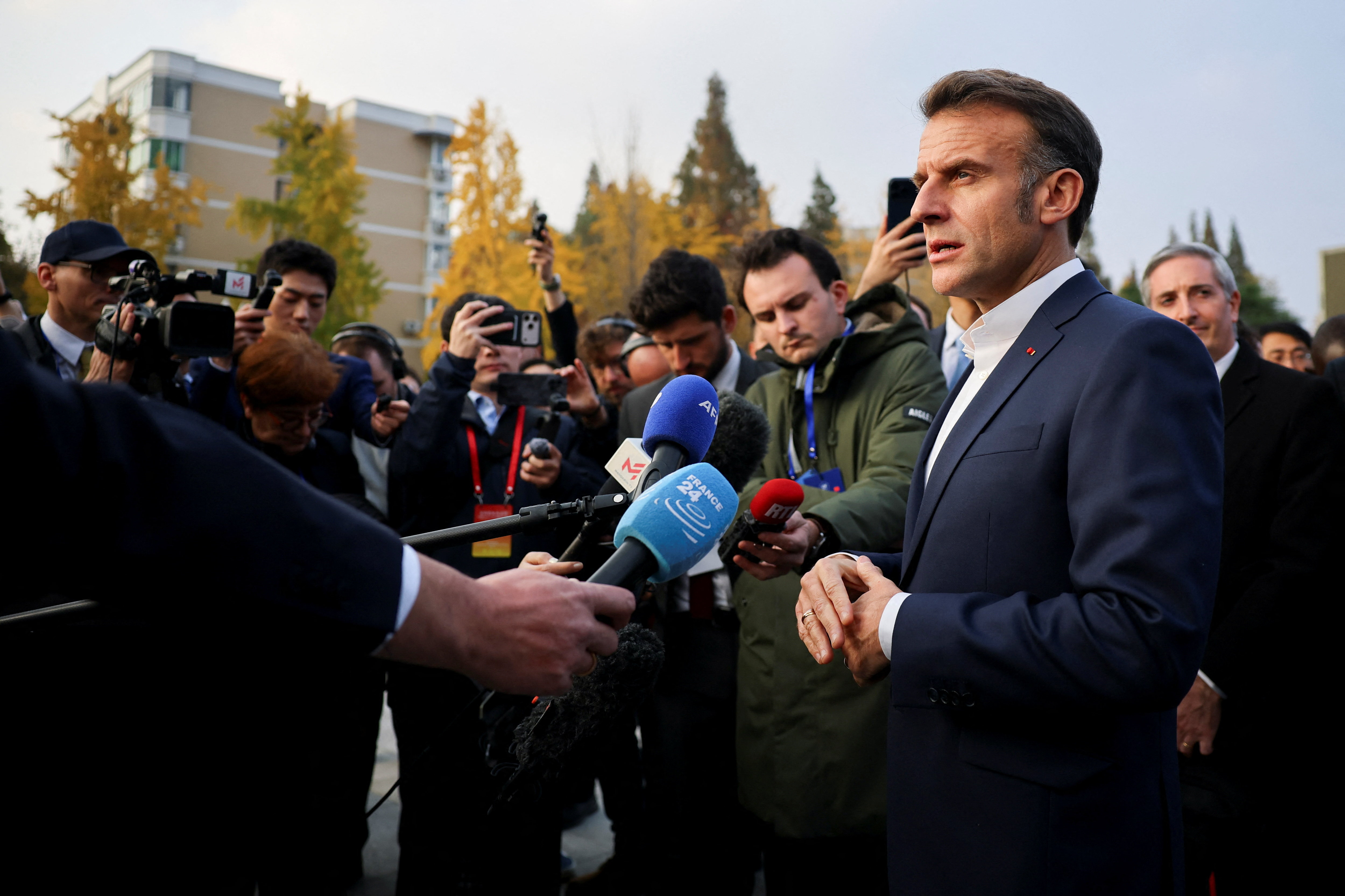 French President Macron visits China