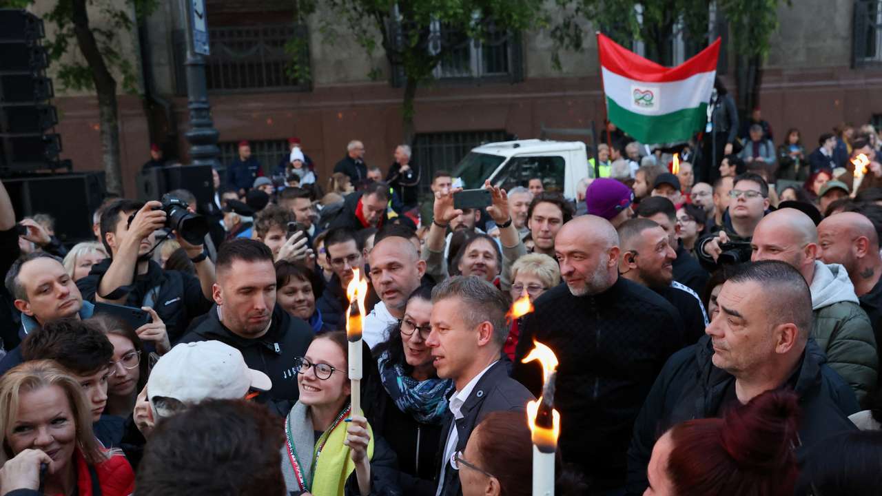 Protest to demand the resignation of the Hungarian Interior Minister Sandor Pinter and reforms in the child-protection system, in Budapest