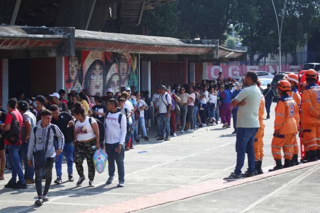 Colombians displaced by attacks of ELN rebels, in Cucuta