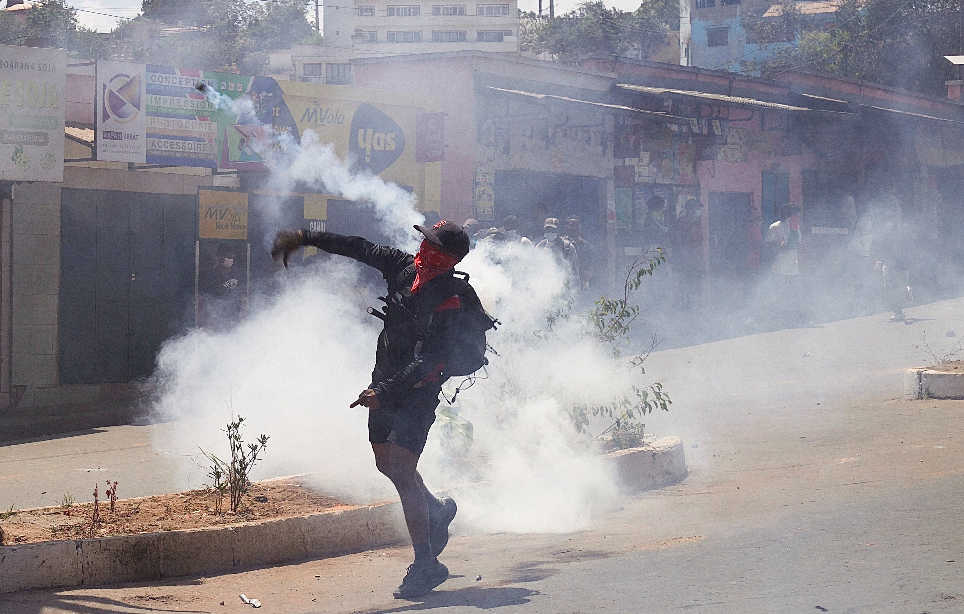 Young protesters in Madagascar renew demands for water and power, in Antananarivo