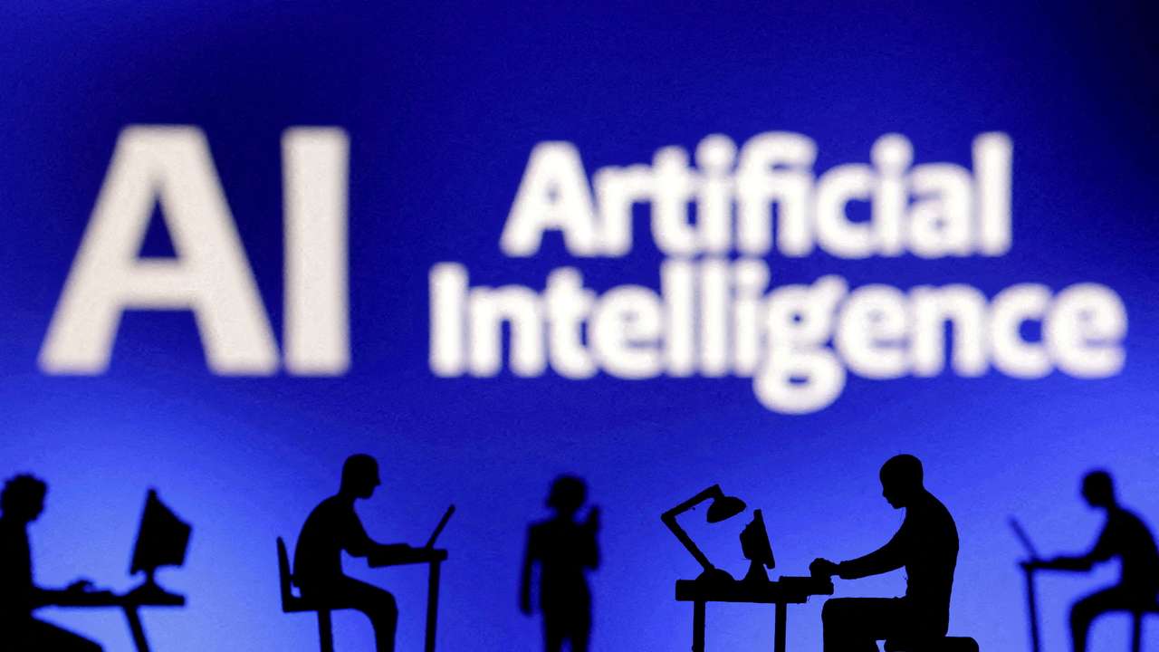 FILE PHOTO: llustration shows words "Artificial Intelligence AI\