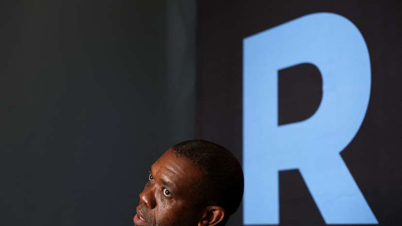 Songezo Zibi, leader of recently formed South African political party Rise Mzansi, speaks during an interview with Reuters in Johannesburg