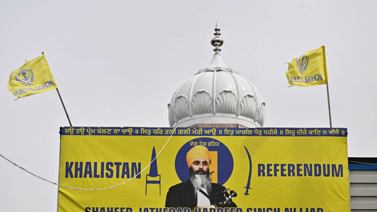 Guru Nanak Sikh Gurdwara, site of the 2023 murder of Sikh separatist leader Hardeep Singh Nijjar, in Surrey