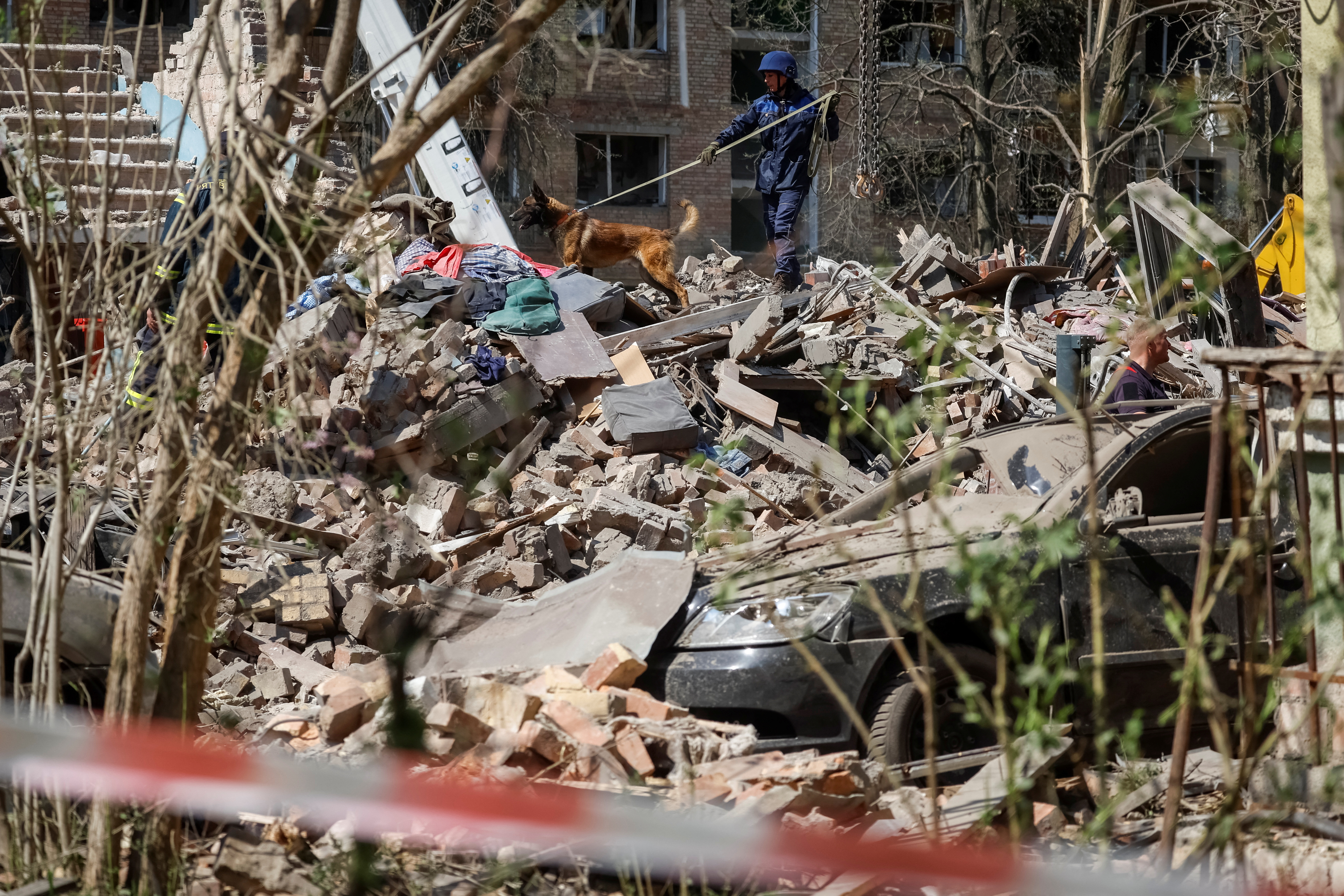 Aftermath of a Russian missile attack in Kyiv