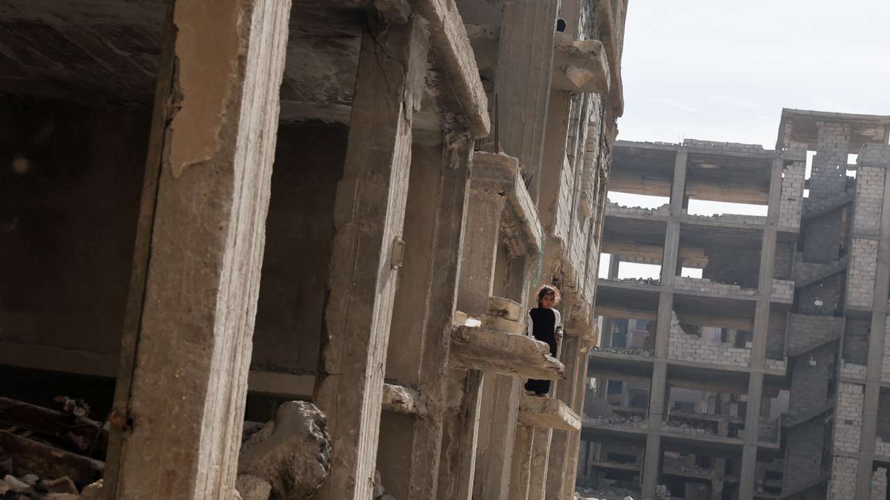 Tadamon district of Damascus is littered with bones after what residents and rights groups described as years of killings there under the rule of Syria's Bashar al-Assad