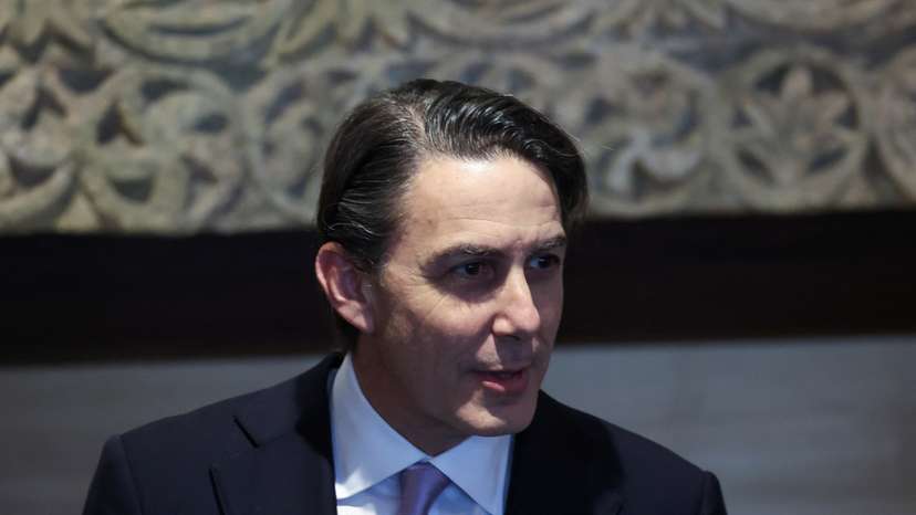 FILE PHOTO: U.S. special envoy Amos Hochstein speaks to the media after meeting with Lebanese Parliament Speaker Nabih Berri, in Beirut