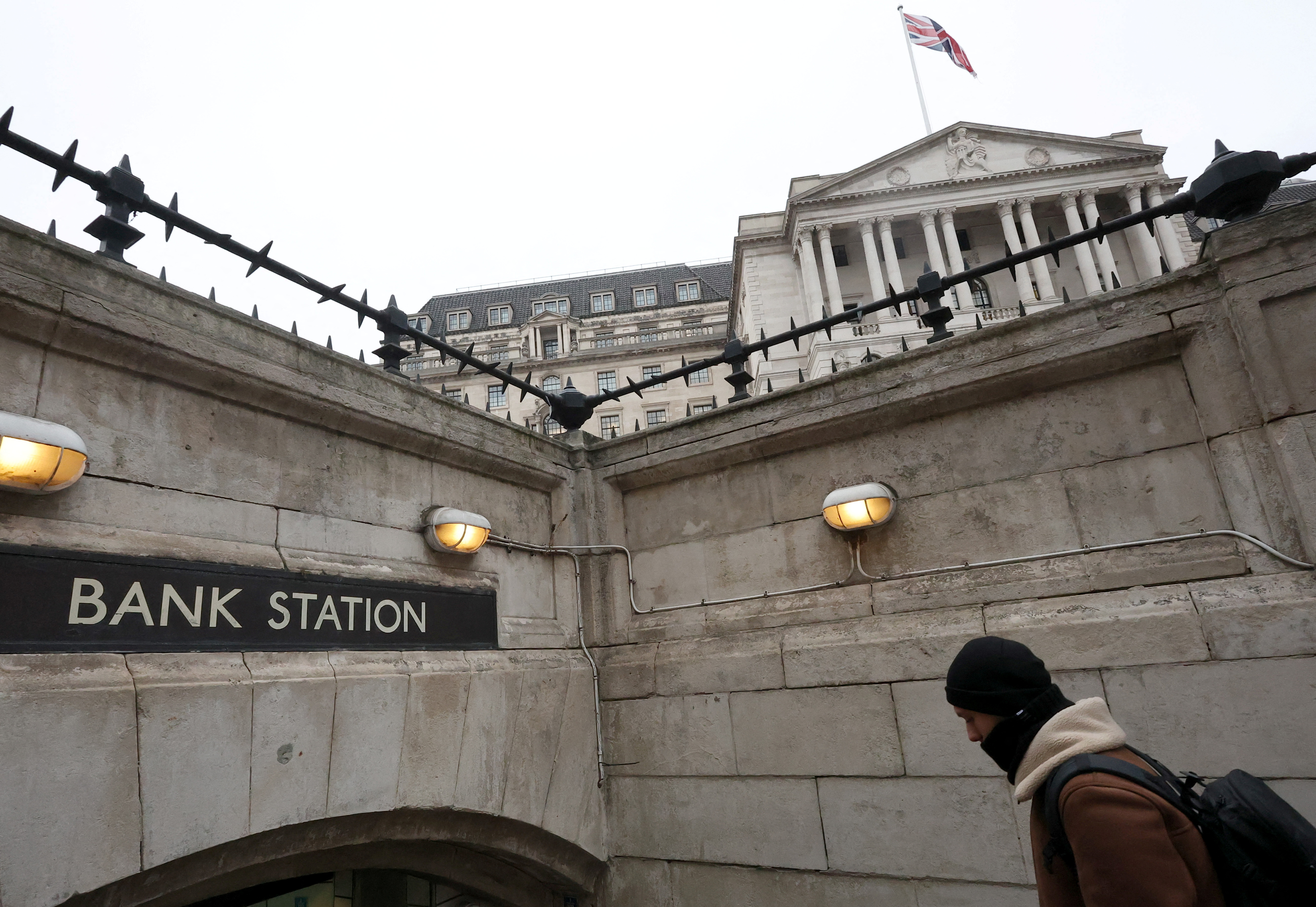 A general view of the Bank of England building in London