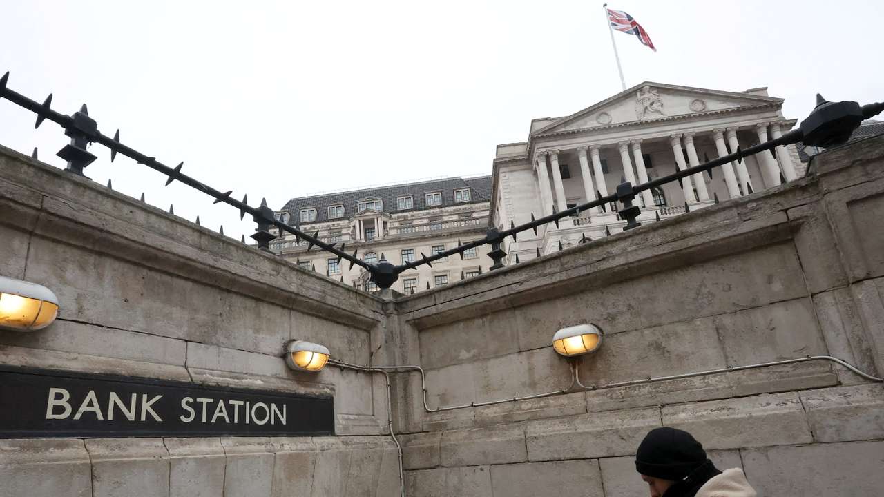 A general view of the Bank of England building in London