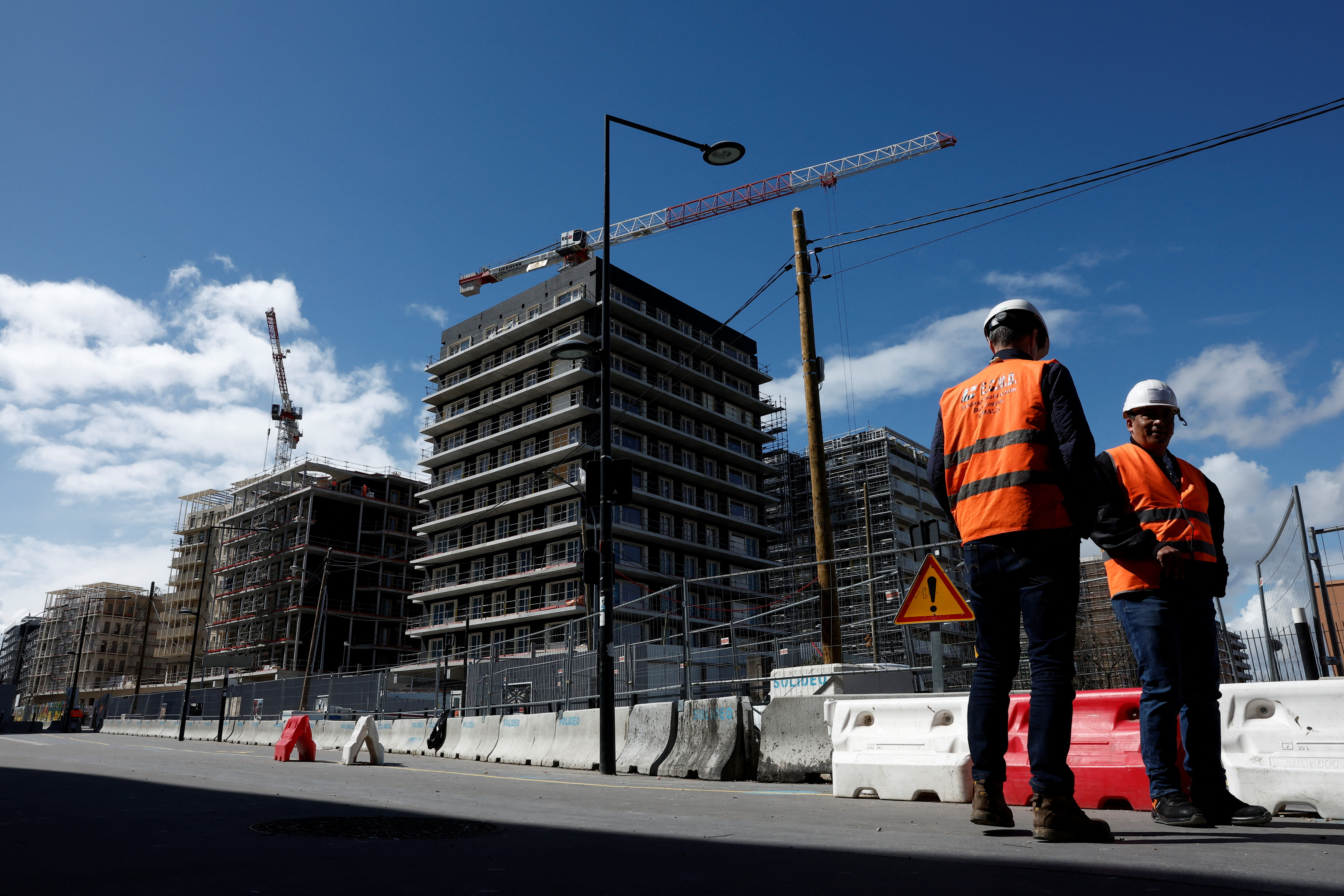 Construction site of the Olympics 2024 Athletes' village in Saint-Ouen