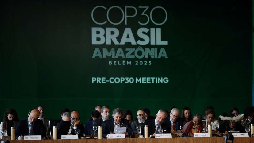 FILE PHOTO: Climate negotiators attend the ministerial preparatory meeting (Pre-COP30), ahead of the COP 30 Climate Summit, in Brasilia