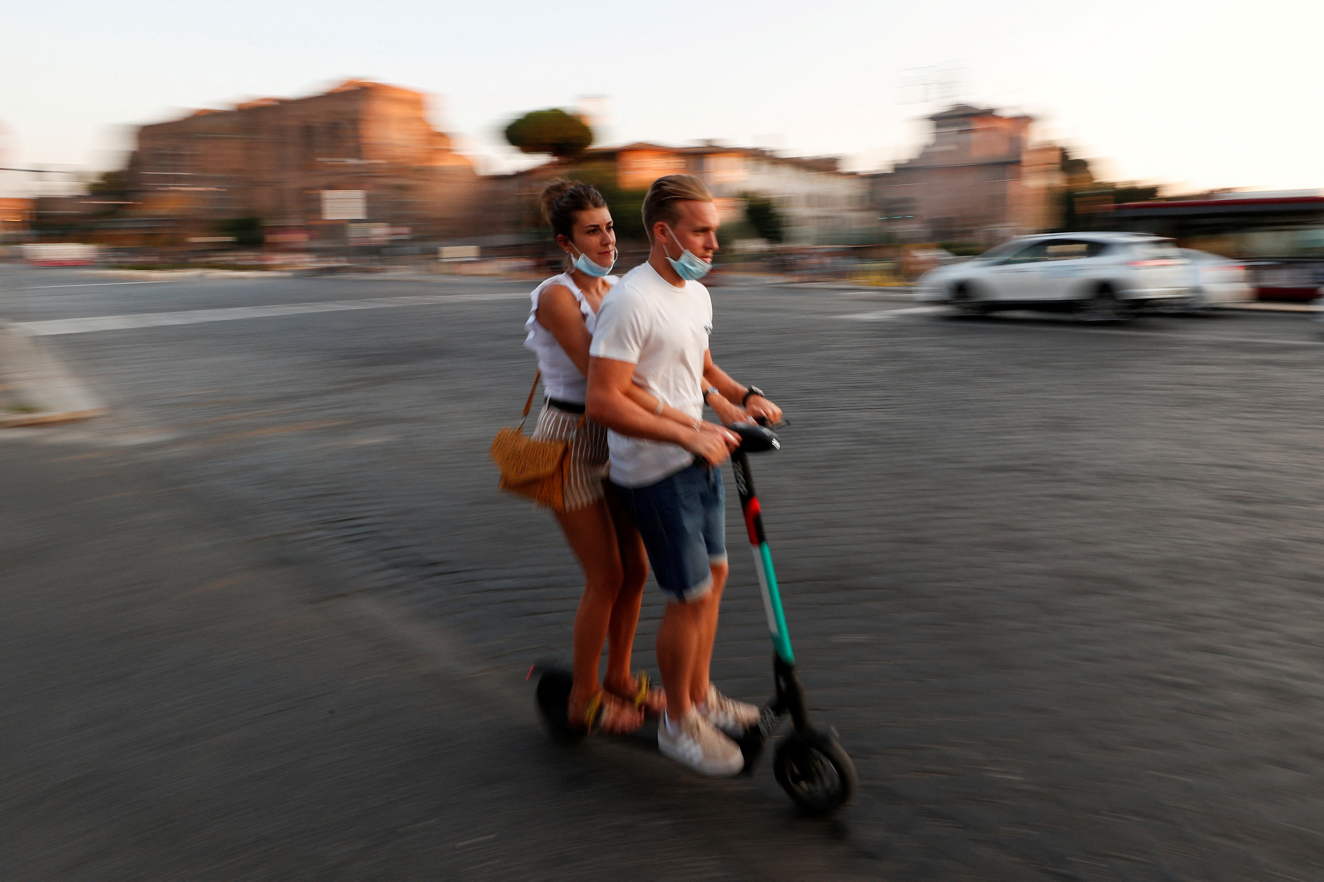 FILE PHOTO: E-scooters gone wild! Rome boosts electric mobility amid lax rules