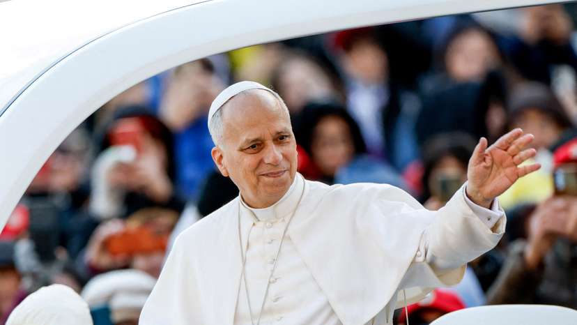 FILE PHOTO: Pope Leo XIV holds a general audience in Saint Peter's Square at the Vatican