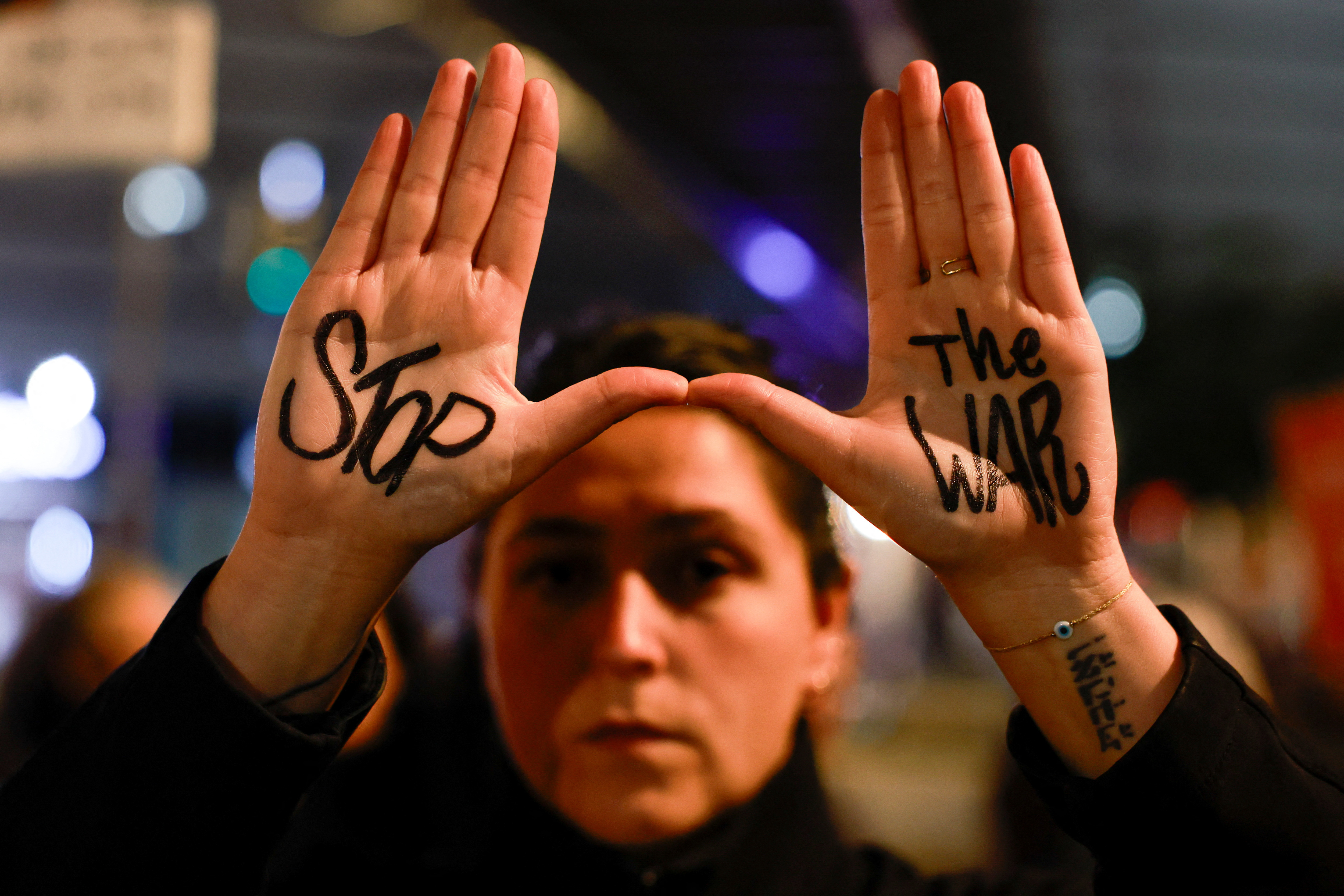 Relatives and supporters of Israeli hostages kidnapped during the October 7, 2023 attack by Hamas protest demanding the release of all hostages, in Tel Aviv
