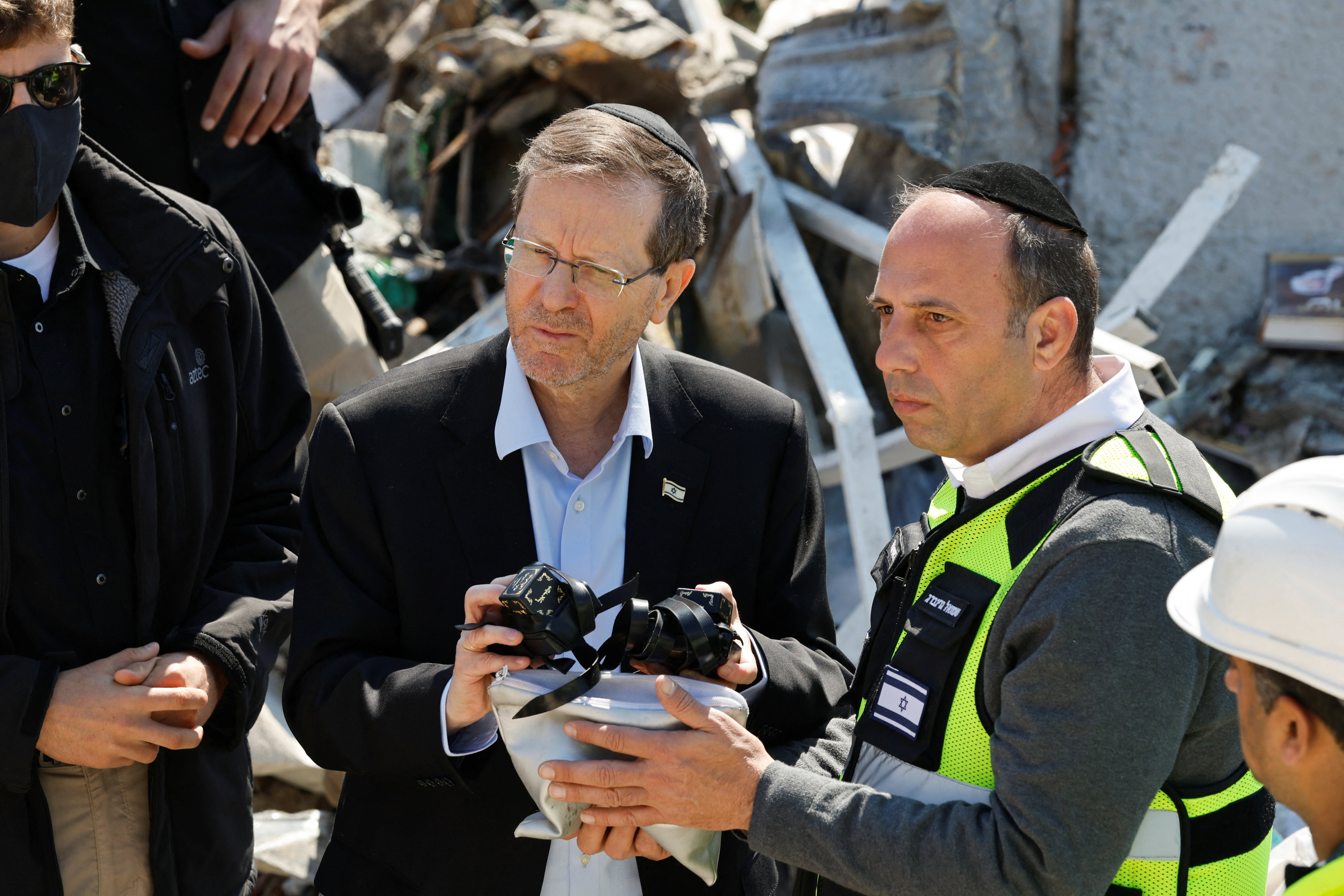 The site of a fatal Iranian missile strike, amid the U.S.-Israel conflict with Iran, in Beit Shemesh