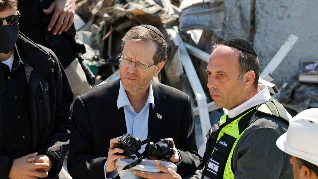 The site of a fatal Iranian missile strike, amid the U.S.-Israel conflict with Iran, in Beit Shemesh