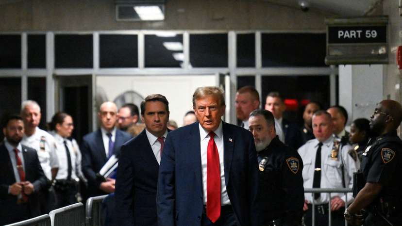 FILE PHOTO: Trump's criminal hush money trial kicks off in New York City