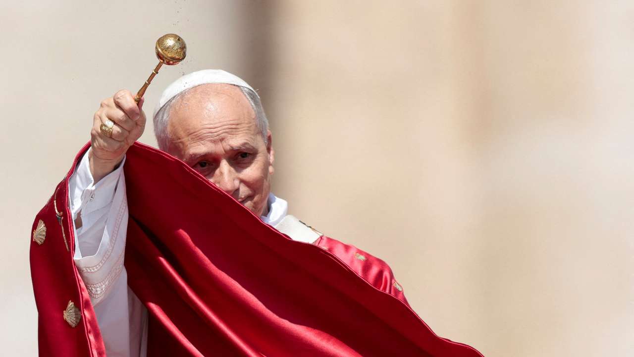 Pope Leo XIV leads the mass for the Jubilee of the Ecclesial Movements, at the Vatican