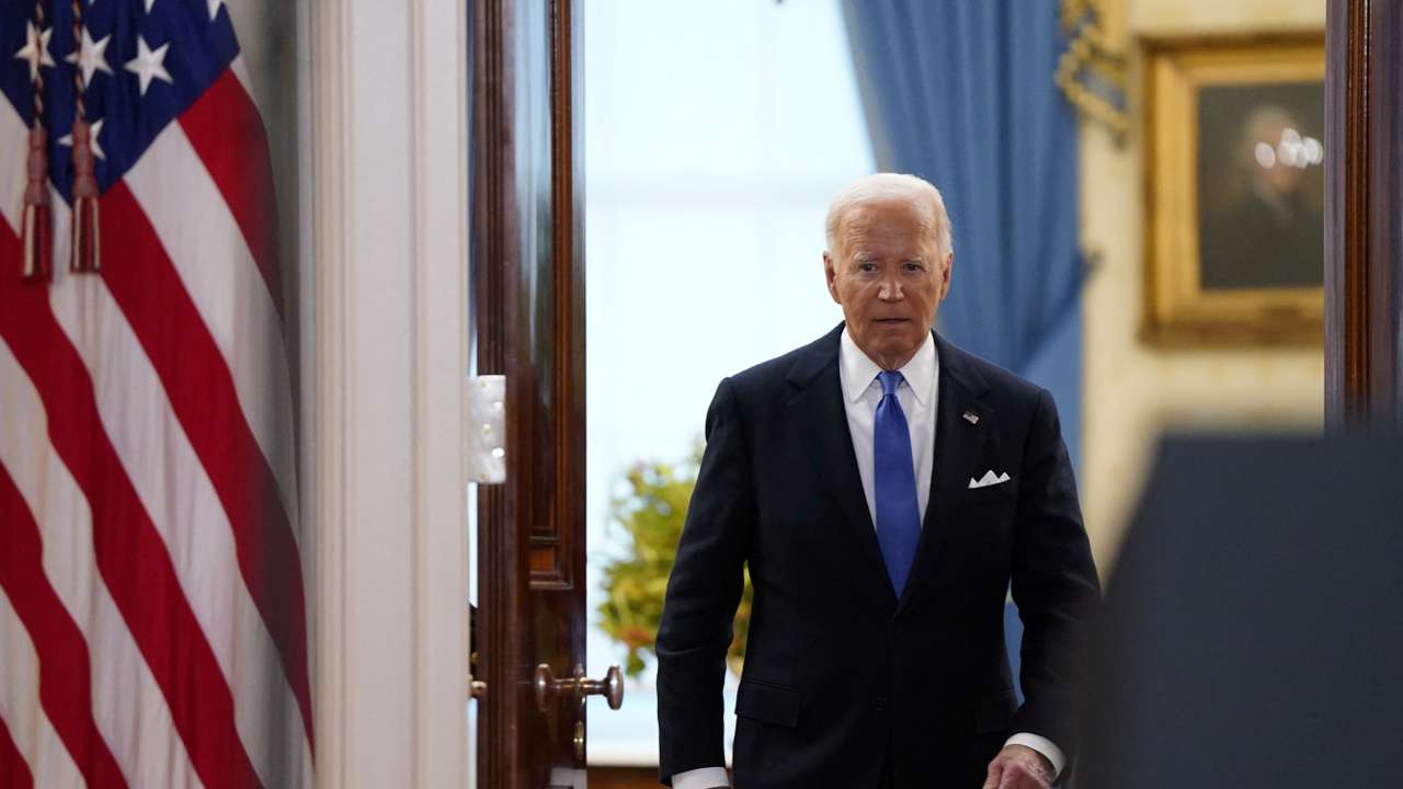 FILE PHOTO: U.S. President Biden delivers remarks after the U.S. Supreme Court ruled on former U.S. President and Republican presidential candidate Trump's bid for immunity from federal prosecution for 2020 election subversion, in Washington