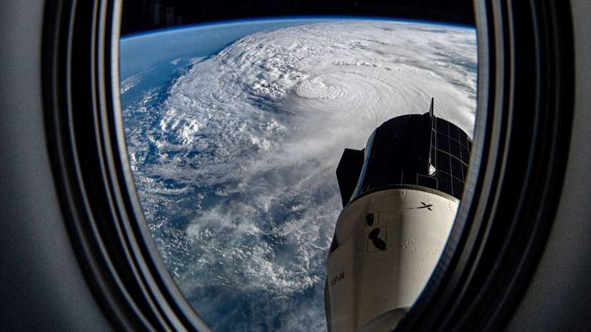 Hurricane Milton advances towards Florida in a view from the International Space Station