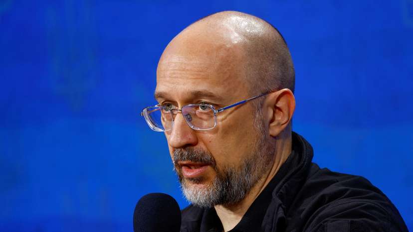 FILE PHOTO: Ukraine's PM Shmyhal speaks during a forum in Kyiv