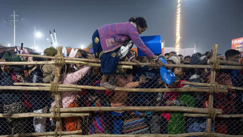 Stampede before the second "Shahi Snan" during the "Maha Kumbh Mela" in Prayagraj