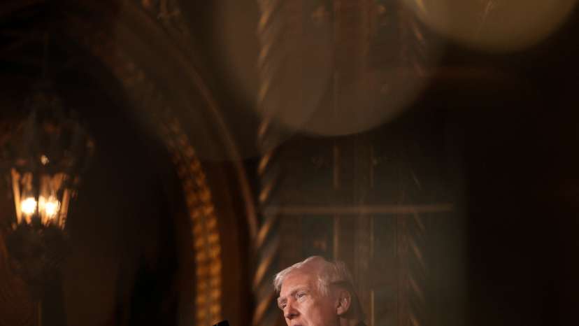 U.S. President Trump announces the Navy's "Golden Fleet", at Mar-a-lago in Palm Beach