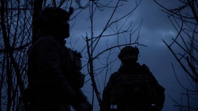 Ukrainian servicemen of 47th brigade are seen at their positions at a front line near the town of Avdiivka