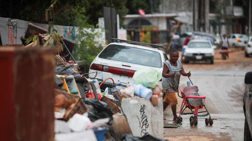 Aftermath of Storm John, in Acapulco