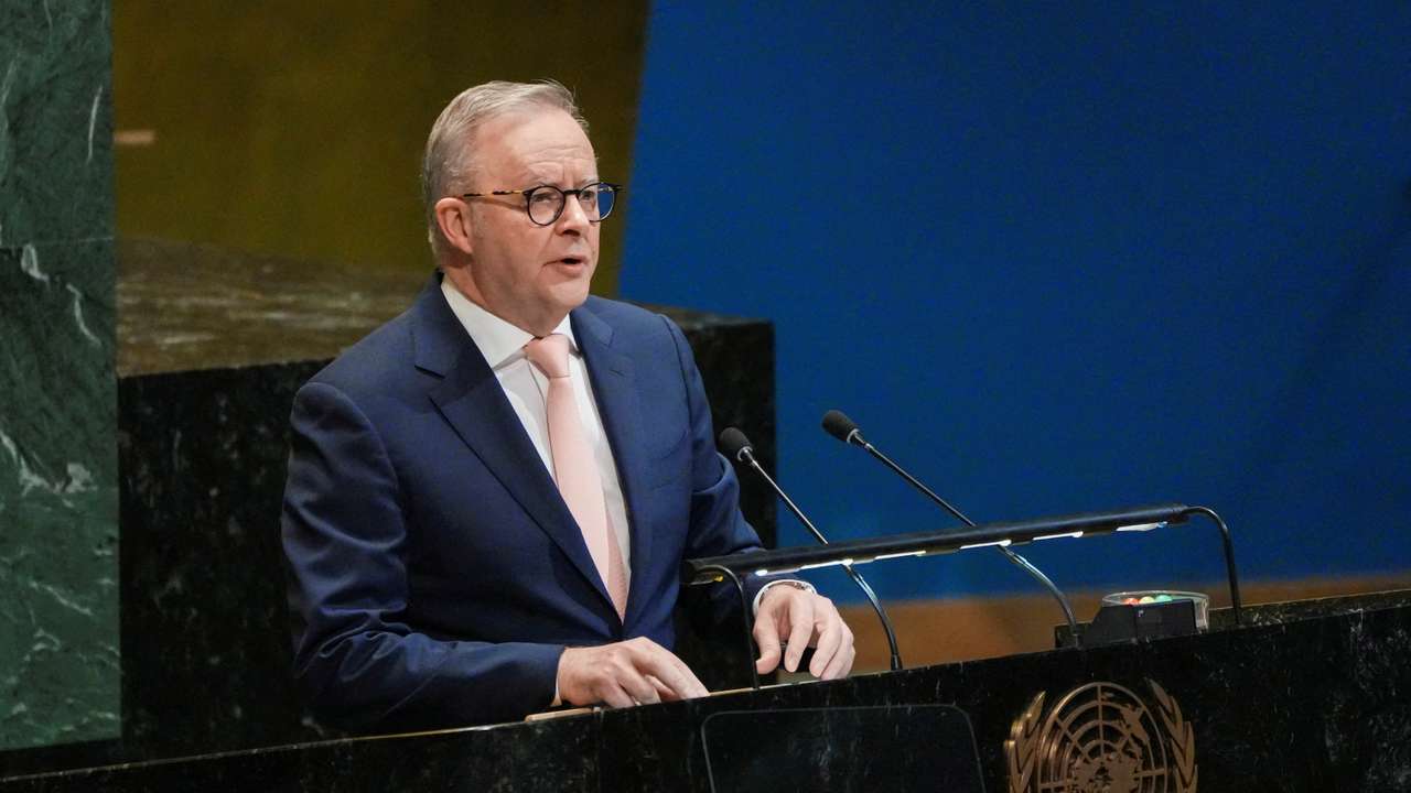 FILE PHOTO: France and Saudi Arabia host a meeting of heads of state and government on a two-state solution between Israel and the Palestinians on the sidelines of the U.N. General Assembly