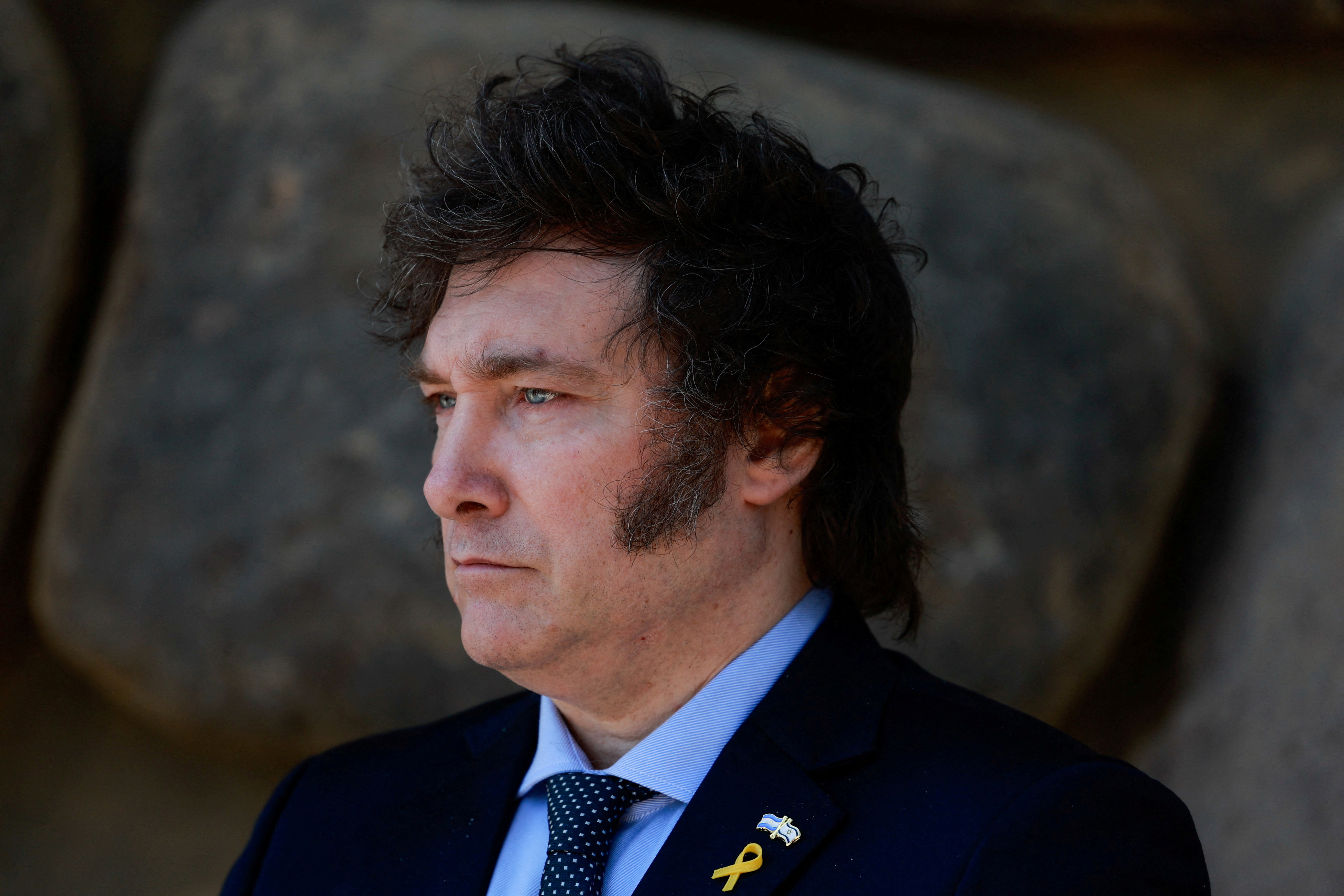 Argentina's President Javier Milei visits Yad Vashem, in Jerusalem