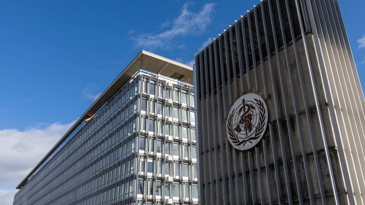 The World Health Organization (WHO) headquarters is seen in Geneva