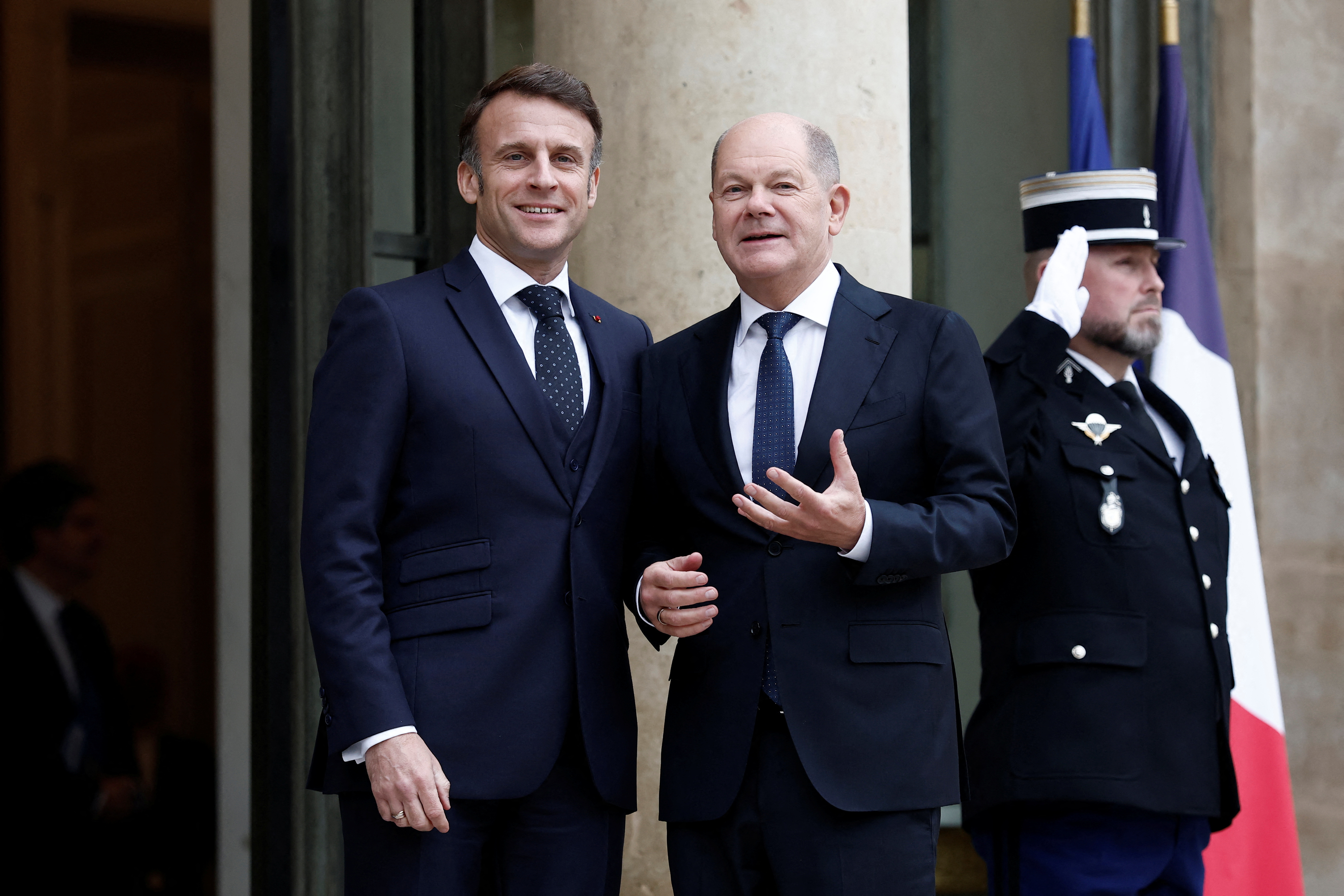 French President Macron meets Germany's Chancellor Scholz in Paris