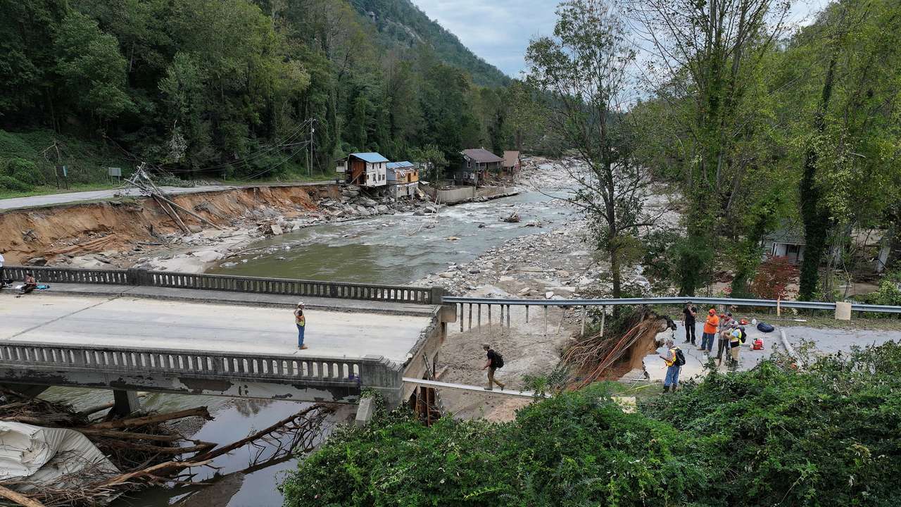Aftermath of Hurricane Helene in North Carolina