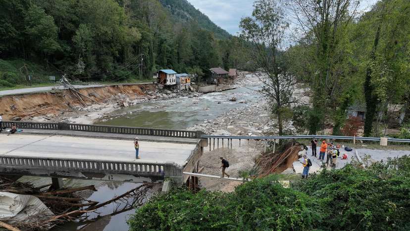 Aftermath of Hurricane Helene in North Carolina