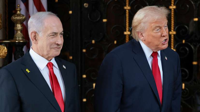U.S. President Trump meets Israeli PM Netanyahu at Trump’s Mar-a-Lago club, in Palm Beach