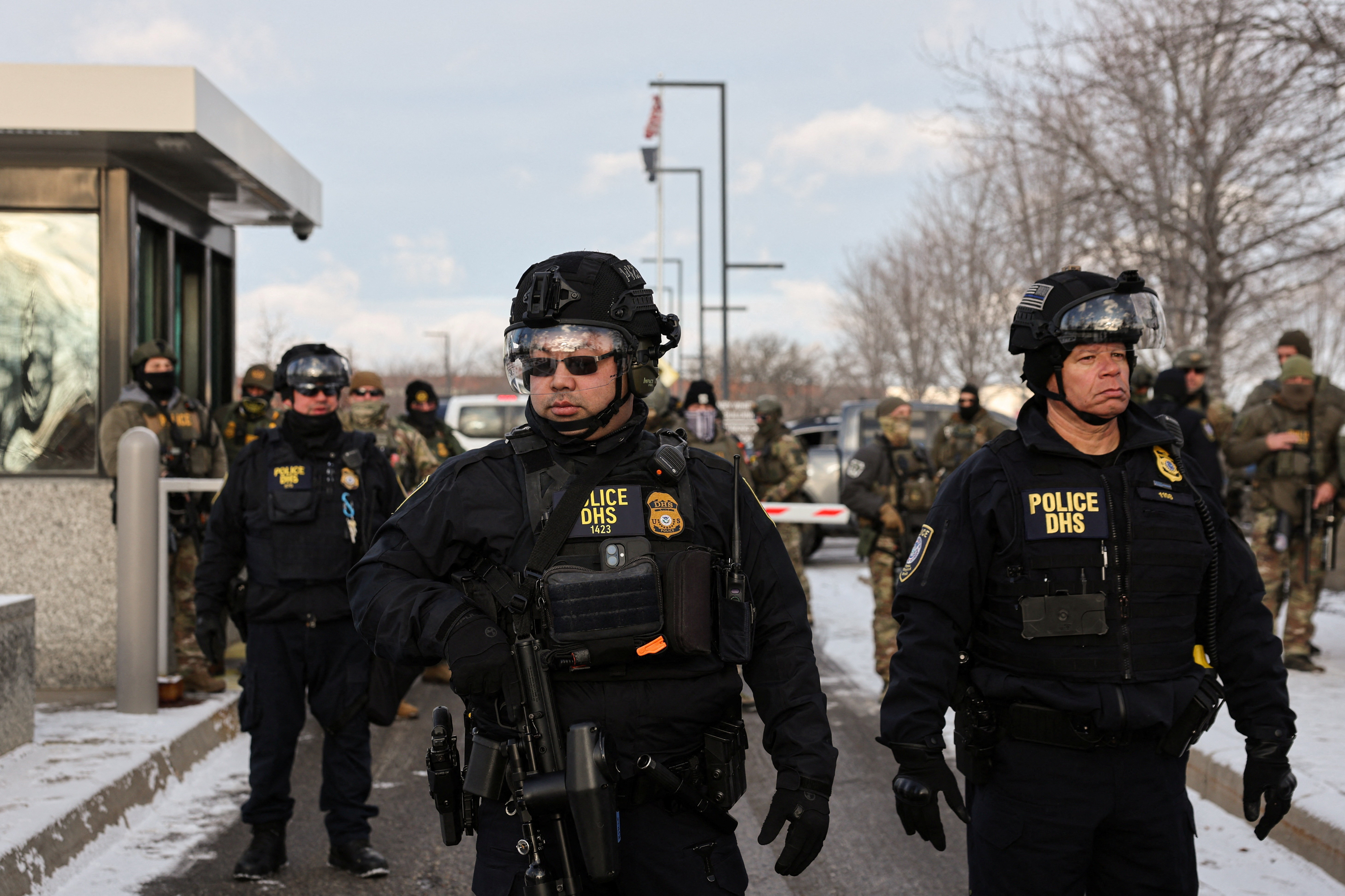 Demonstration against increased immigration enforcement, days after the fatal shooting of Renee Nicole Good by an ICE agent, in Minneapolis
