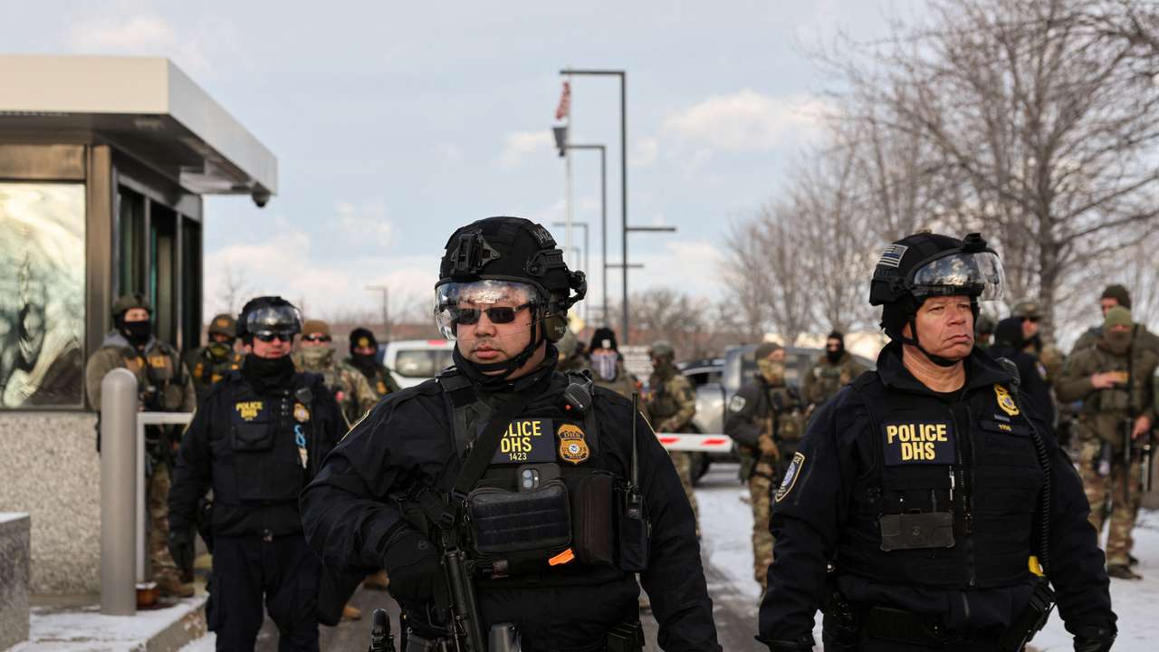 Demonstration against increased immigration enforcement, days after the fatal shooting of Renee Nicole Good by an ICE agent, in Minneapolis