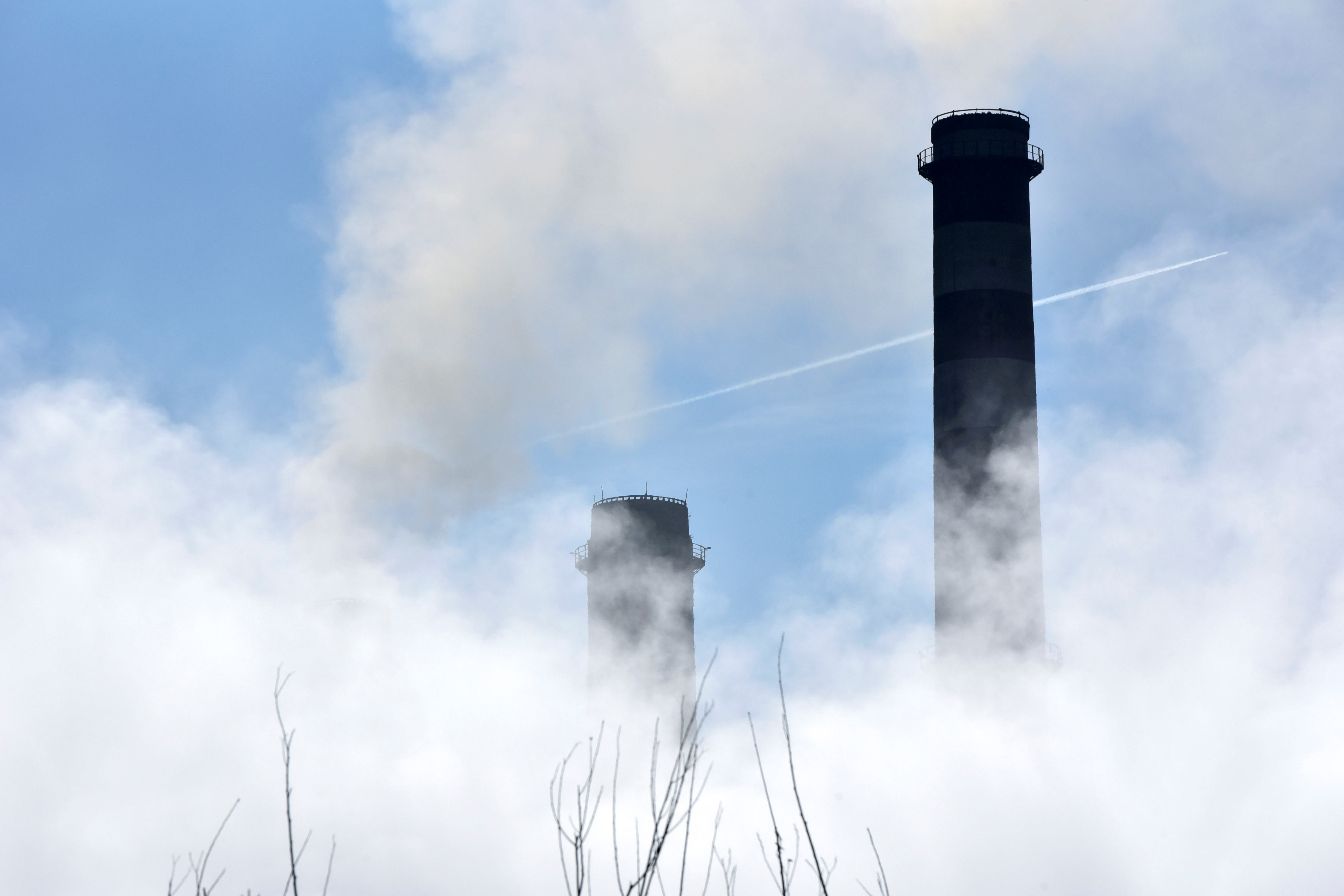 A general view of a power plant near Obilic
