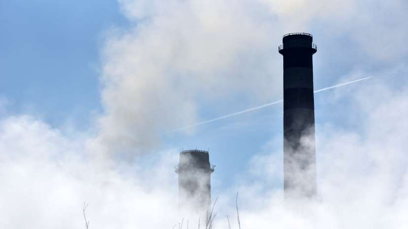 A general view of a power plant near Obilic