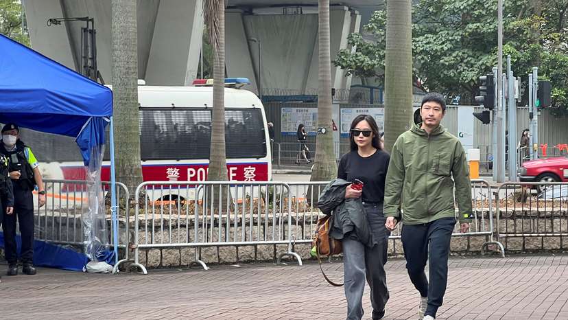 Actor Gregory Wong arrives at the court in Hong Kong