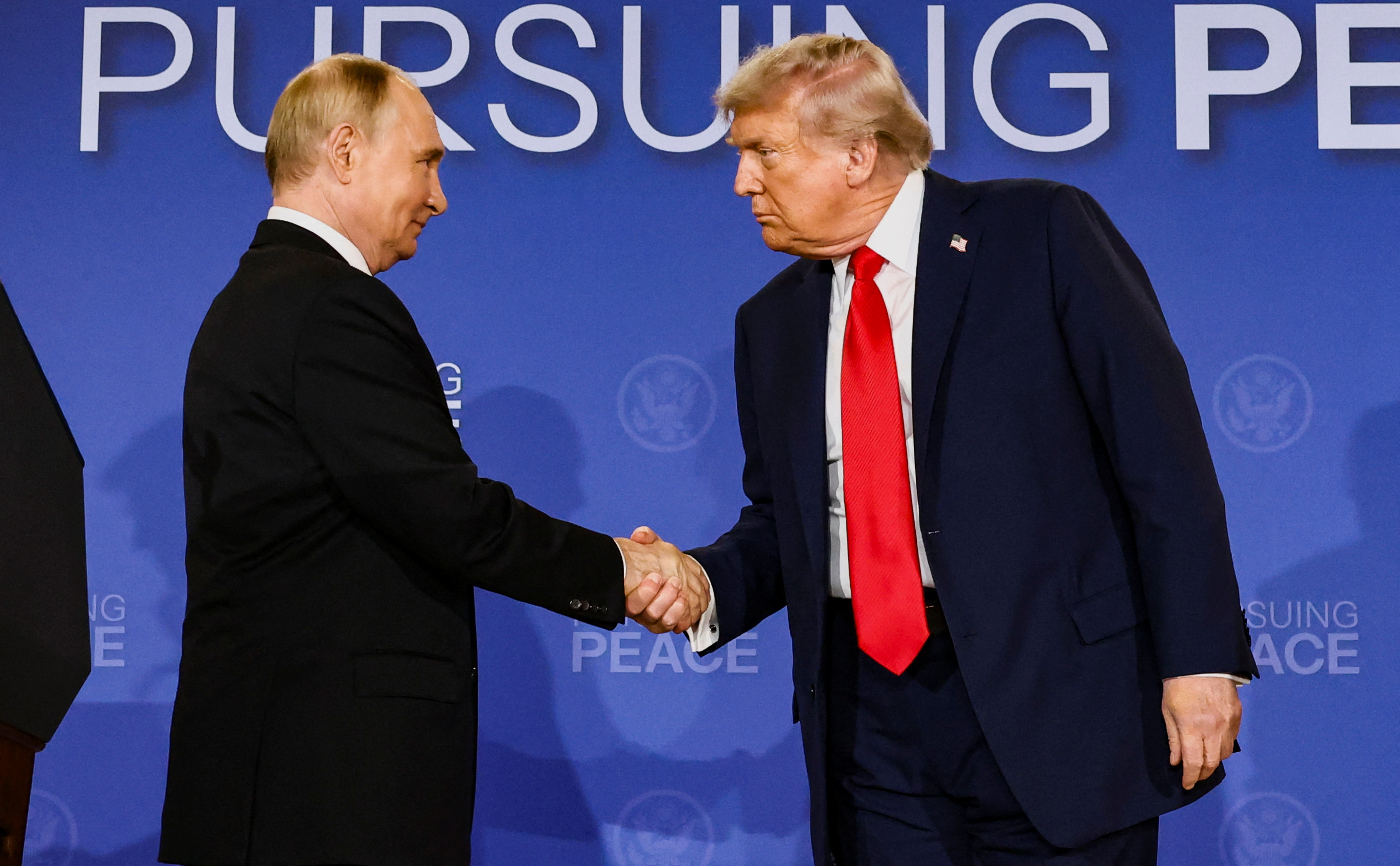 U.S. President Trump meets with Russian President Putin in Alaska