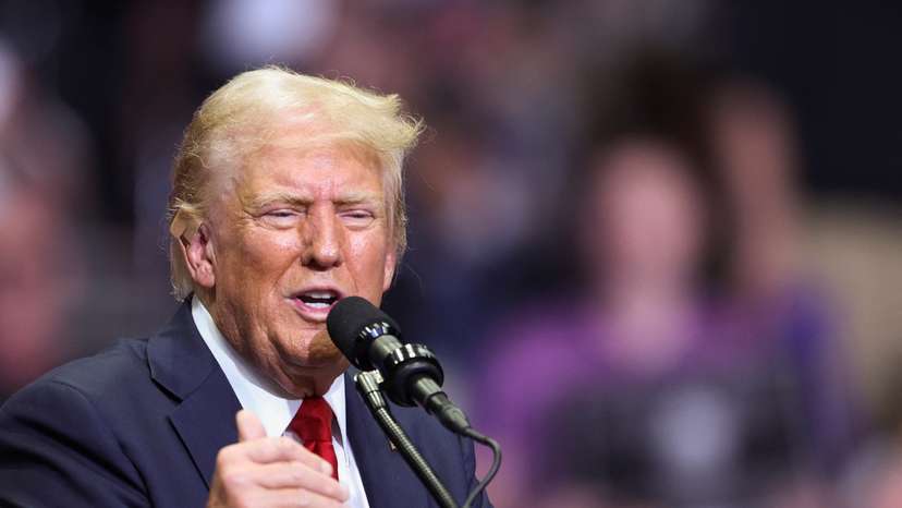 Republican presidential nominee Trump holds a campaign rally with his running mate Vance for the first time, in Grand Rapids
