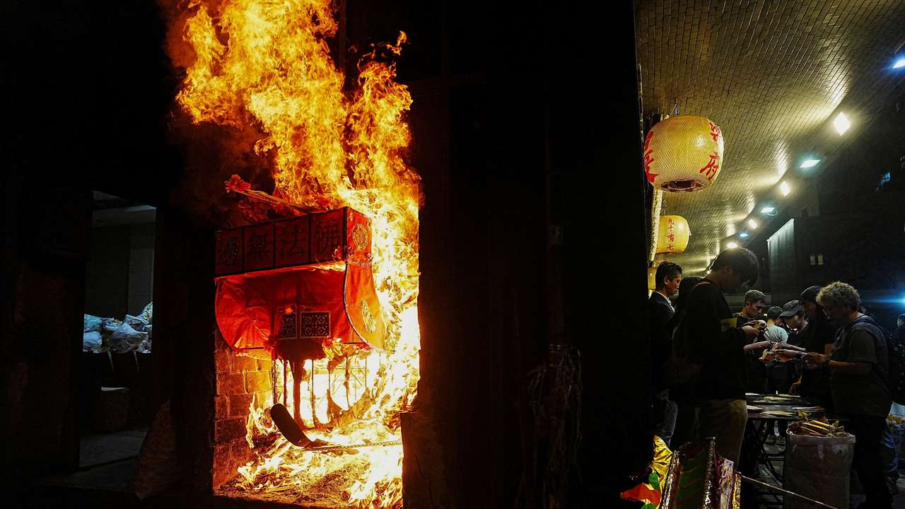 Aftermath of a deadly fire at the Wang Fuk Court housing complex in Hong Kong