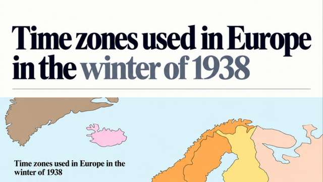 How Europe's time zones looked in 1938 before World War II changed the clocks