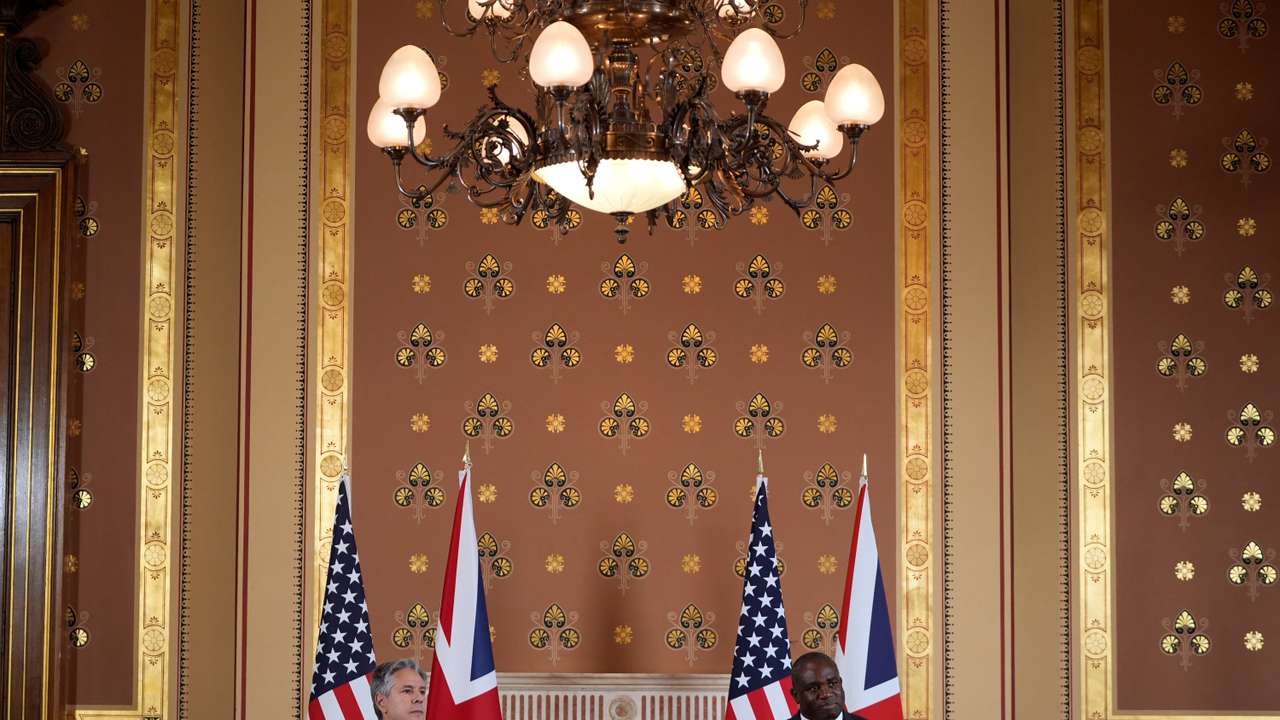 U.S. Secretary of State Blinken meets Britain's Foreign Secretary David Lammy, in London